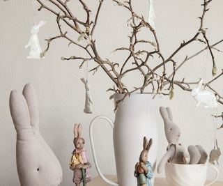 Ornement Lapin de pâques 5 pièces maileg coton en herbe sapin noël