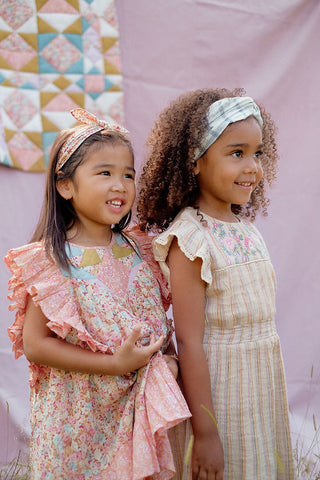 Bandeau Cally fleuri cheveux enfants louise misha coton en herbe