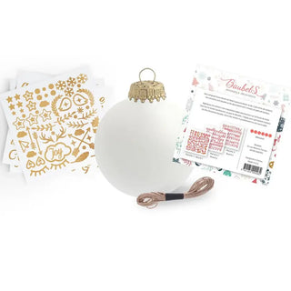 diy autocollant boule de Noël Baubels coton en herbe