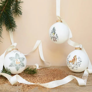 Boules de Noël Baubels pour décorer le sapin coton en herbe