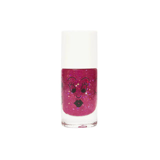 Vernis kids Sheepy framboise transparent pailleté nailmatic coton en herbe pailleté