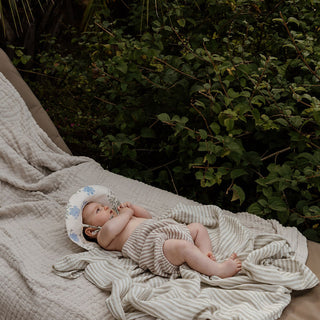 Lange Stripe Anjou mousseline de coton Garbo and friends coton en herbe