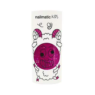 Vernis kids Sheepy framboise transparent pailleté nailmatic coton en herbe