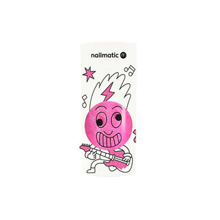 Vernis kids Pinky rose fluo pailleté nailmatic coton en herbe