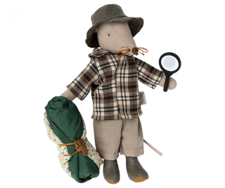 Souris guide forestier maileg coton en herbe