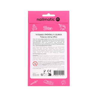 Tatouages à colorier - Tattoo Artist Magic World nailmatic coton en herbe