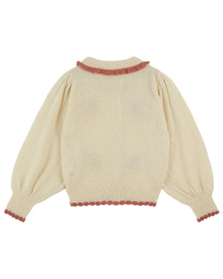 dos cardigan fleur gilet maille emile et ida coton en herbe