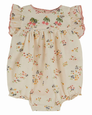 Combi bloomer rebrodé fleurs emile et ida coton en herbe