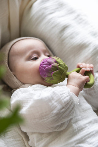 Hochet Artichaut bébé oli&carol coton en herbe