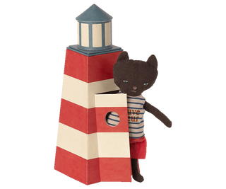 Sauveteur Chat et sa tour Phare maileg coton en herbe accessoires