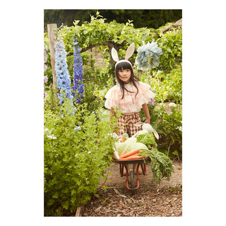 Déguisement de lapin en tulle pêche pâques coton en herbe