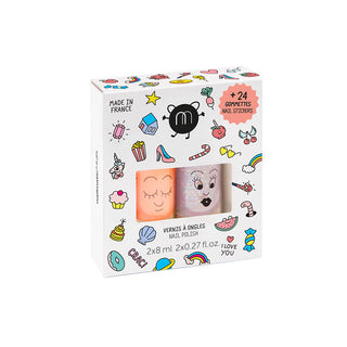 Coffret duo vernis + stickers crac nailmatic coton en herbe