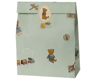 Feuille d'autocollants Lapins & Teddies maileg coton en herbe fermeture sachet