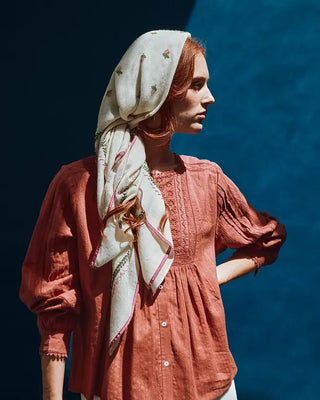 Foulard rose femme emile et ida coton en herbe