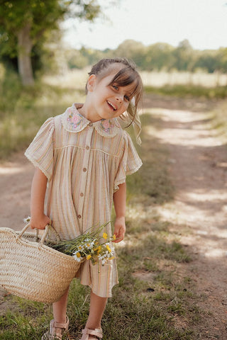 Robe Marla rayures enfants Louise Misha coton en herbe