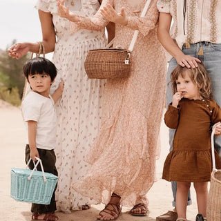 Grand panier en rotin MamaChari olli ella coton en herbe pour enfants