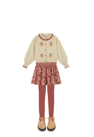 cardigan fleur gilet maille emile et ida coton en herbe