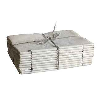 Carnet épais en papier parchemin uni façon livre ancien epigram coton en herbe