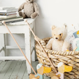 Canard à pousser rose Friendly Toys Coton en Herbe