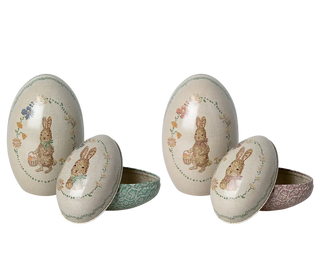 Oeuf de Pâques Lapin set de 2 maileg coton en herbe