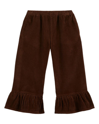 Pantalon velours bas volant marron enfant emile et ida coton en herbe