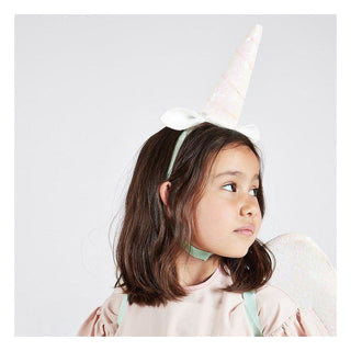 Déguisement de licorne ailée corne coton en herbe