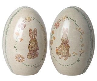 Oeuf de Pâques Lapin set de 2 maileg coton en herbe rangement