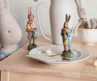 Serviettes de table lapin bunny maileg coton en herbe pâques