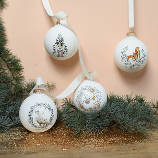 ensemble boule de Noël Baubels coton en herbe