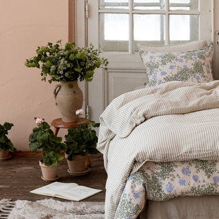 Housse de coussin fleuri linge de lit Garbo&friends coton en herbe