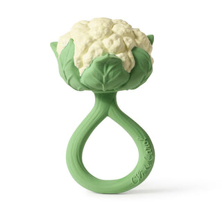 Hochet chou-fleur oli&carol latex enfant coton en herbe