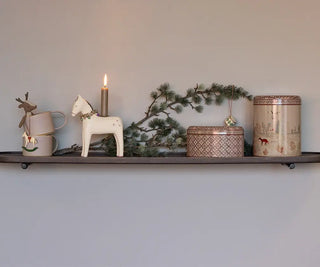 Boites en métal winter wonderland set 2 pièces rangement cuisine maileg noël coton en herbe