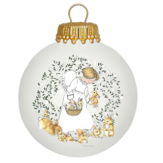Boule de Noël ange et lapins Baubels Coton en herbe
