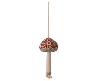 Ornement champignon rouge winter flower maileg coton en herbe