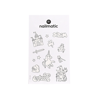 Tatouages épéhmères  à colorier - Tattoo Artist Magic World nailmatic coton en herbe
