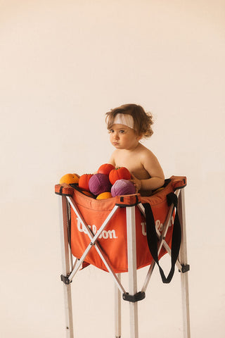 Balle Tomate oli & carol coton en herbe jouet latex