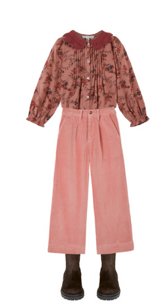 ensemble blouse col crochet orchid emile et ida coton en herbe