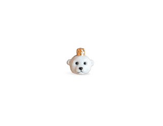 ours blanc fêve originale Baubels coton en herbe