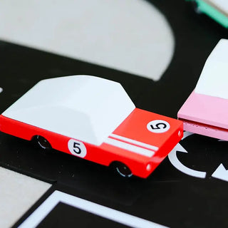 Voiture red racer jouet en bois Candylab coton en herbe