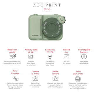 Zoo Print Dino zoo family coton en herbe