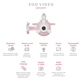 Zoo Video Licorne zoofamily coton en herbe