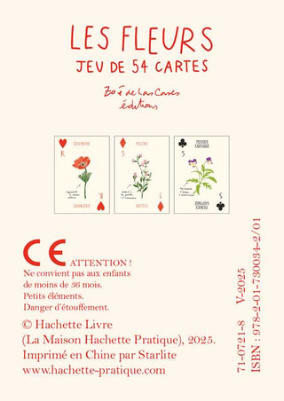 Jeu de 52 cartes Fleurs Zoé de Las Cases