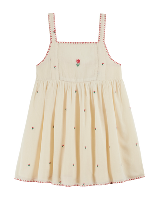 Robe brodée tulipes emile et ida coton en herbe