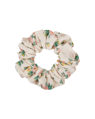 Chouchou en coton beige fleurs emile et ida coton en herbe