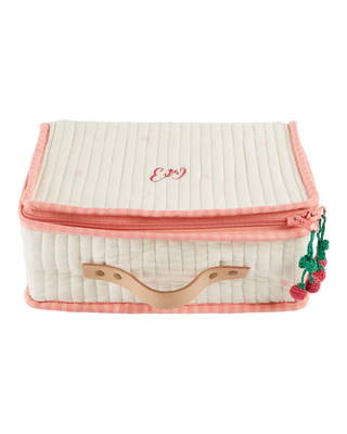 Valise petit format matelassée cerise emile et ida coton en herbe