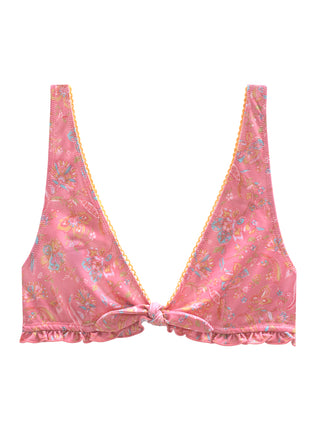 haut maillot bikini pink mallow romance coton en herbe