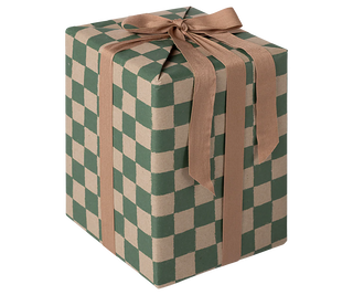 emballage cadeaux carreaux verts maileg coton en herbe