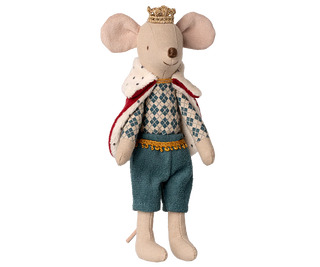 Souris Roi Papa jouet enfant maileg coton en herbe