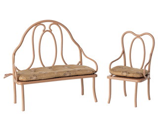 Chaise vintage Mini  Rose foncé Xl maileg coton en herbe
