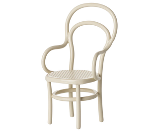 Chaise vintage Souris Blanc Off White maileg coton en herbe